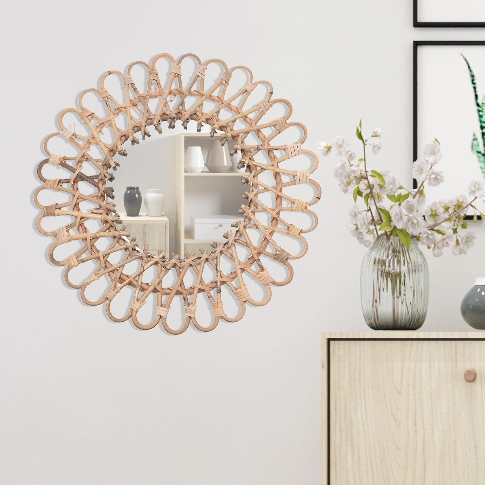 Slow Road Rattan Mirror